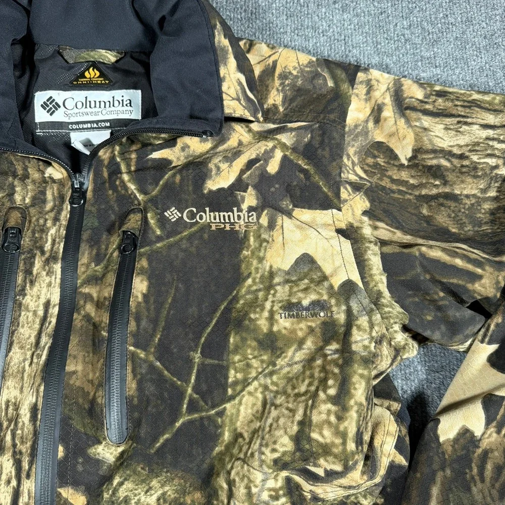 Columbia PHG‎ Jacket Mens Medium Camo Omni-Heat Omni Tech Performance Hunting